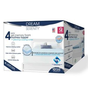 4" gel memory foam bed tooper